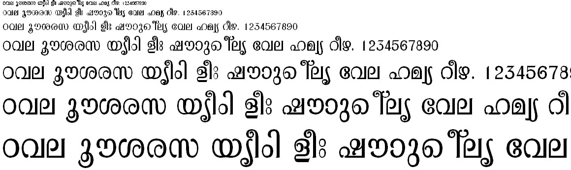 FML-TT-Pooram Malayalam Font
