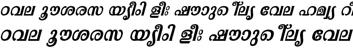 FML-TT-Pooram Bold Italic Malayalam Font