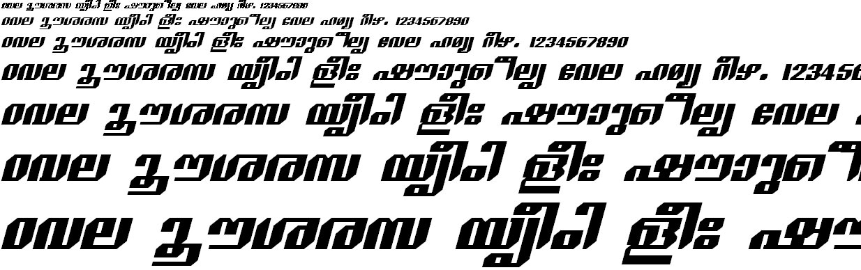 FML-TT-Sankara Bold Italic Malayalam Font
