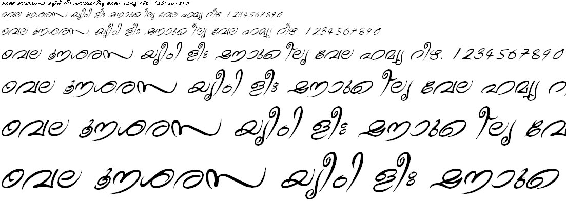 FML-TT-Theyyam Italic Malayalam Font