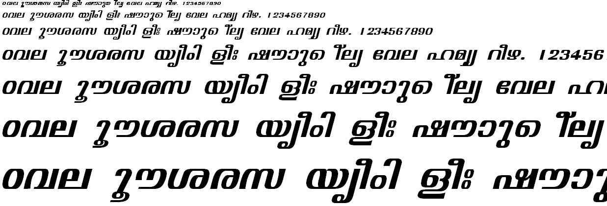 FML-TT-Visakham Bold Italic Malayalam Font