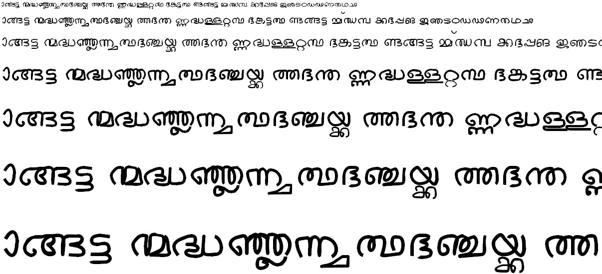 Jacobs Mal Handwriting-3 Malayalam Font